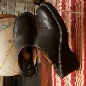 Born black leather mule clog size 40.5 - 9